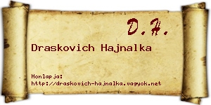 Draskovich Hajnalka névjegykártya