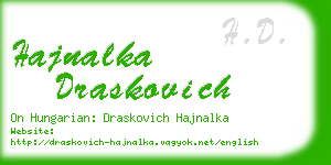 hajnalka draskovich business card